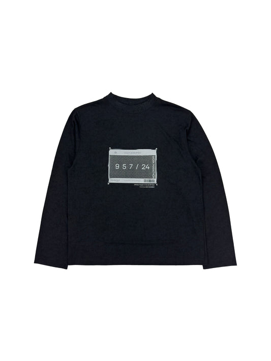 devequi FL.03  Solid color wax printed long sleeved TEE