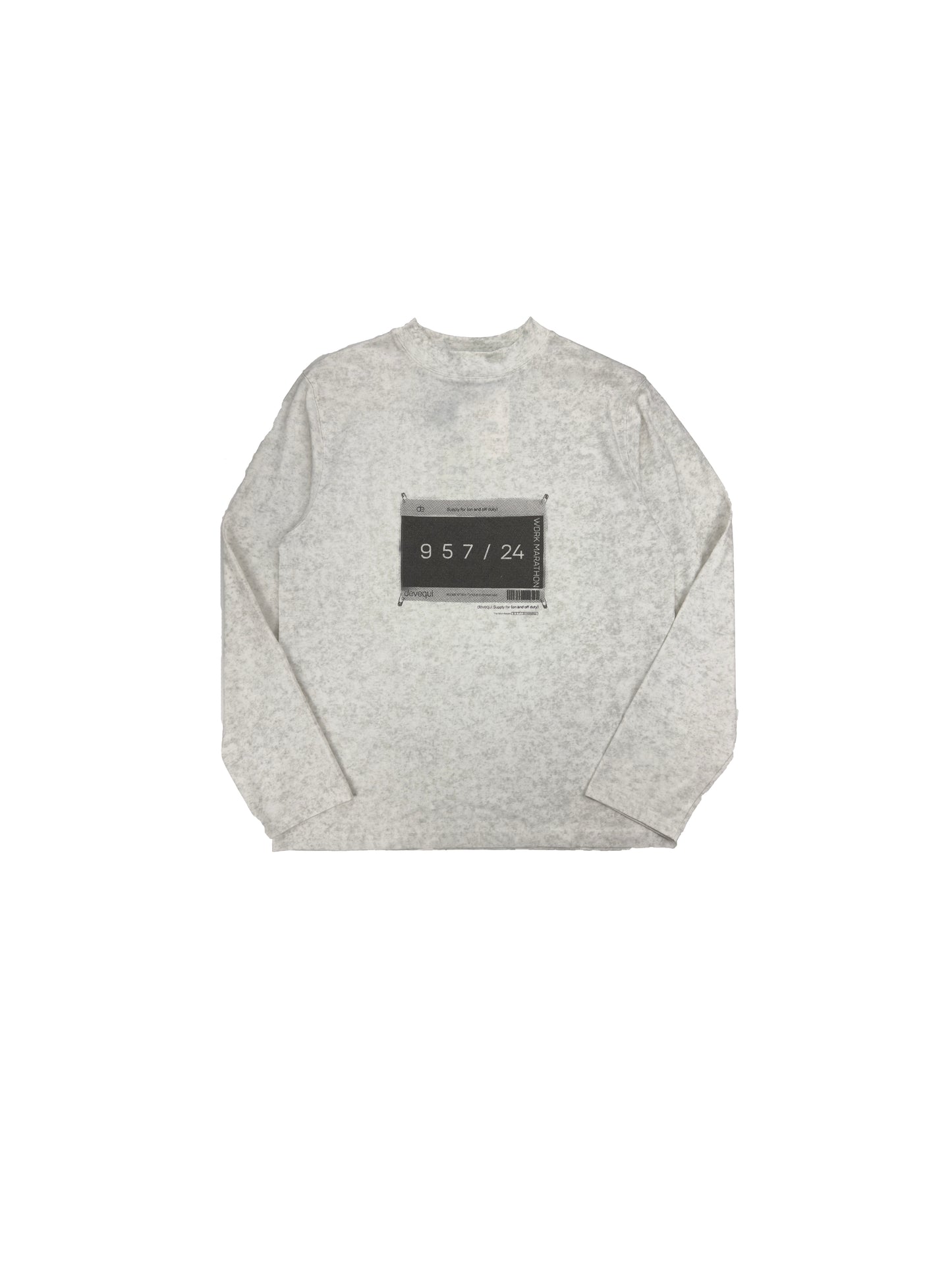 devequi FL.03 Solid color wax printed long sleeved TEE